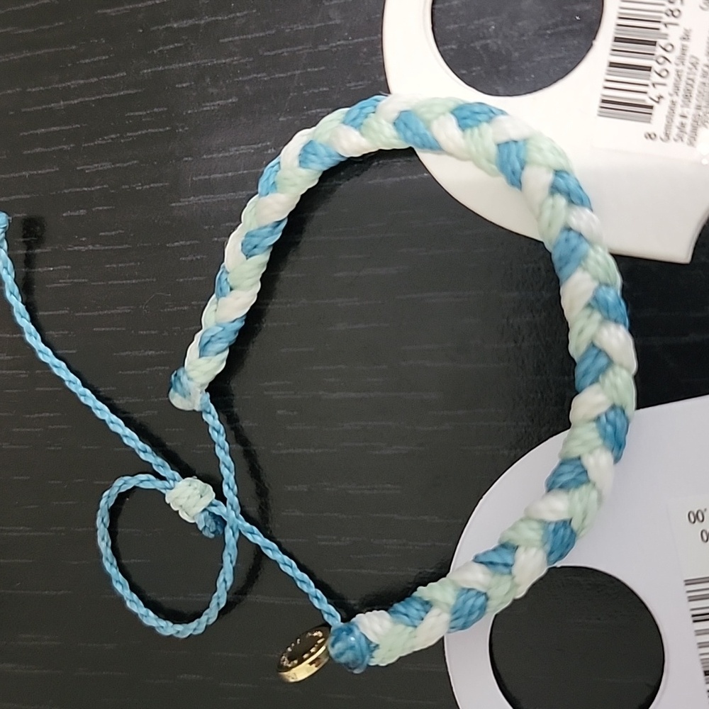 Pura Vida Bracelet and Anklet set in teal and turquoise, NWT - Picture 7 of 8